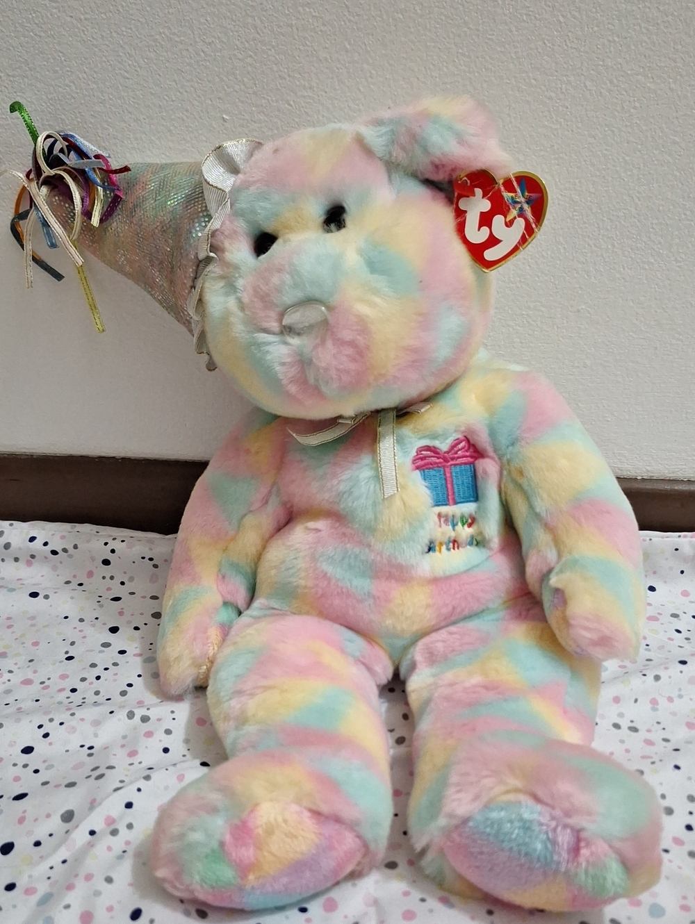 BIRTHDAY BEAR ty Beanie Buddy